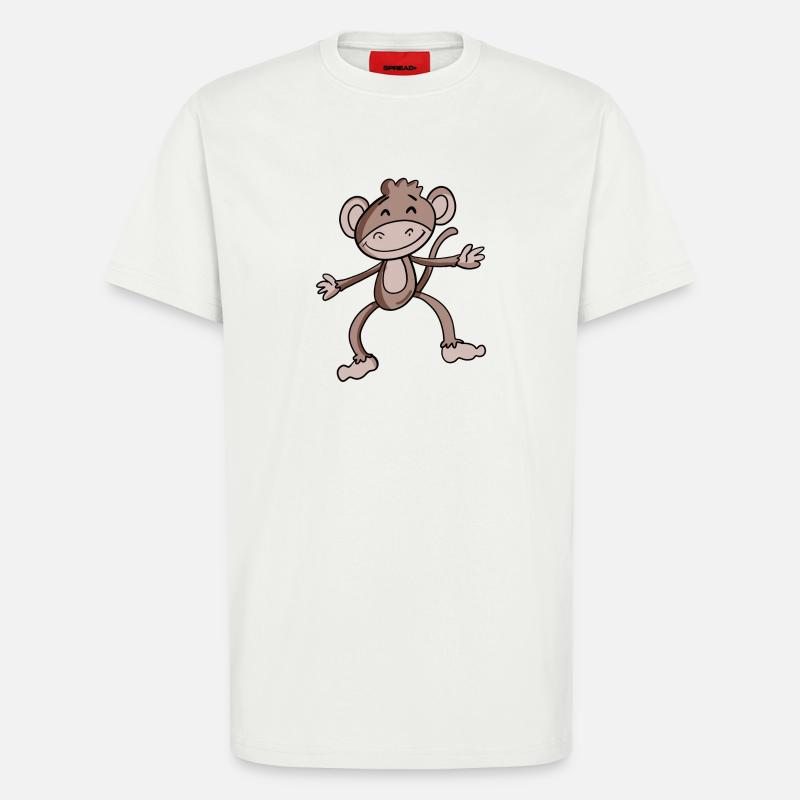 Cute monkey - T-Shirt - made by SPREAD - OFF WHITE