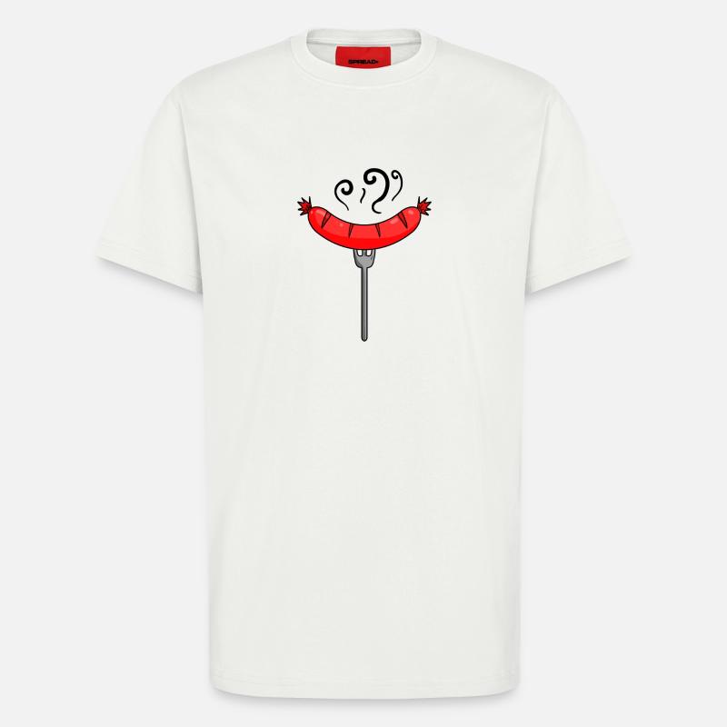 Wurst Currywurst Fleisch Bratwurst Grillwurst - T-Shirt - made by SPREAD - OFF WHITE