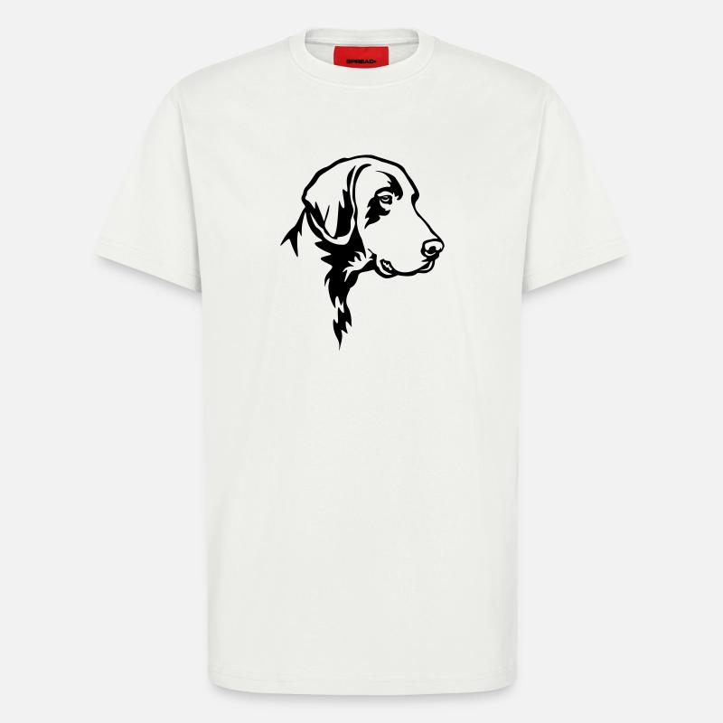Deutsch Kurzhaar Kopf - T-Shirt - made by SPREAD - OFF WHITE