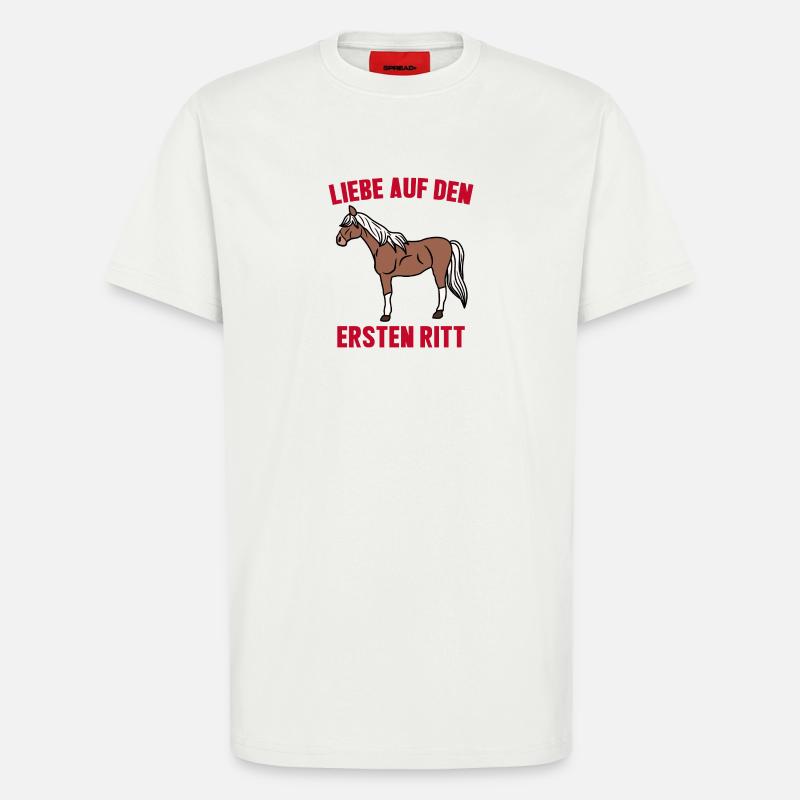 Islandpferde Pferdenarr Cool Statement Pferde - T-Shirt - made by SPREAD - OFF WHITE