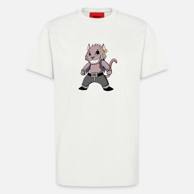 Cool Katze - T-Shirt - made by SPREAD - OFF WHITE