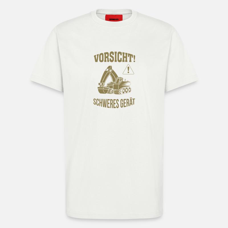 Bagger Baggerfahrer Baugeräteführer Schweres Gerät - T-Shirt - made by SPREAD - OFF WHITE