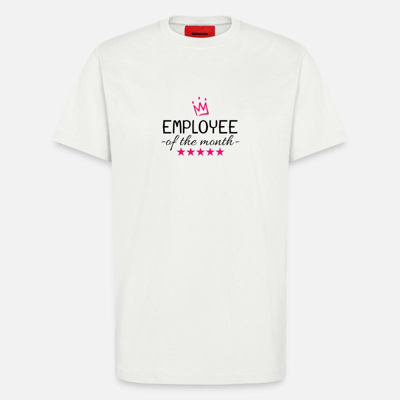 Cadeau de l’employé du mois - T-shirt bio décontracté fabriqué en UE - OFF WHITE