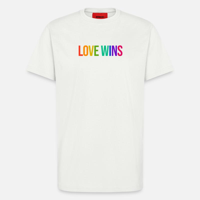 Rainbow Lgbt Equality Statement Pride - T-Shirt - made by SPREAD - OFF WHITE