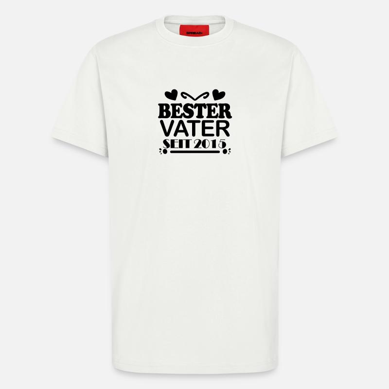 Bester Vater seit 2015 - T-Shirt - made by SPREAD - OFF WHITE
