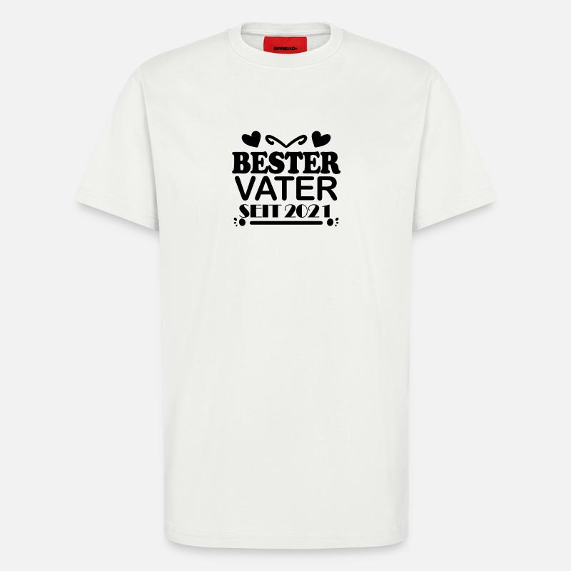 Bester Vater seit 2021 - T-Shirt - made by SPREAD - OFF WHITE