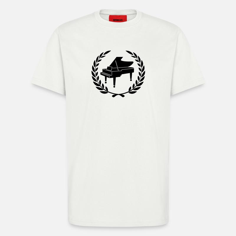 Piano logo for laurel wreath. - T-Shirt - made by SPREAD - OFF WHITE