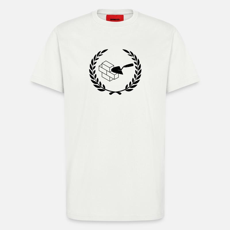 Masonry tools for masonry - T-Shirt - made by SPREAD - OFF WHITE