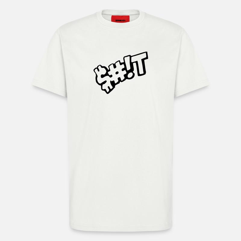 merde - T-shirt bio décontracté fabriqué en UE - OFF WHITE