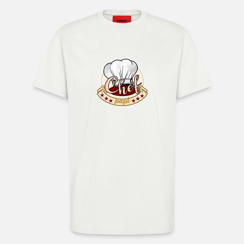 Chef cuisinier papi - T-shirt bio décontracté fabriqué en UE - OFF WHITE