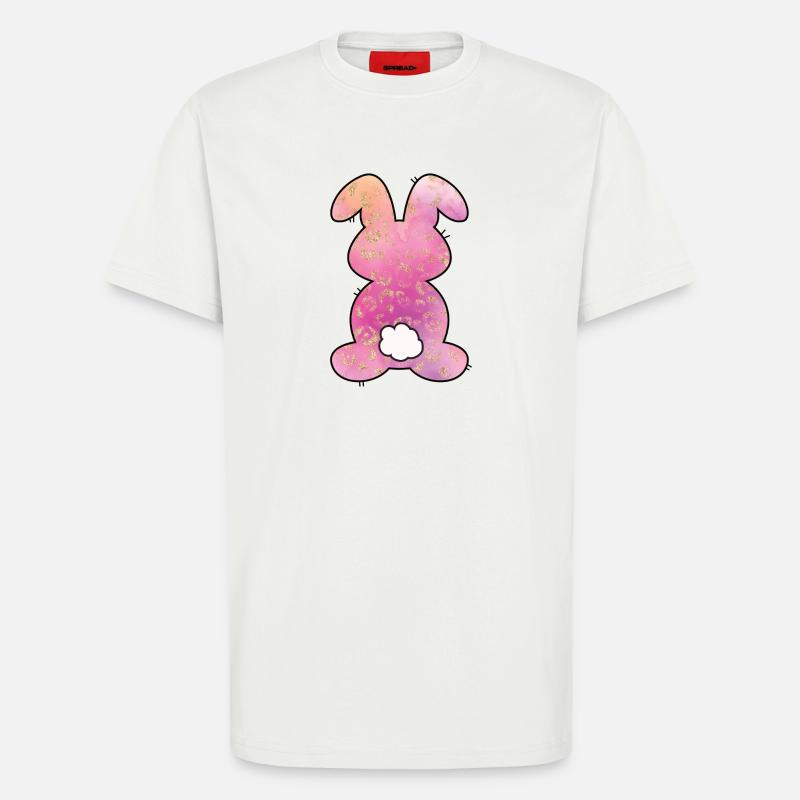 Leopard Pattern Rabbit Easter - T-Shirt - made by SPREAD - OFF WHITE