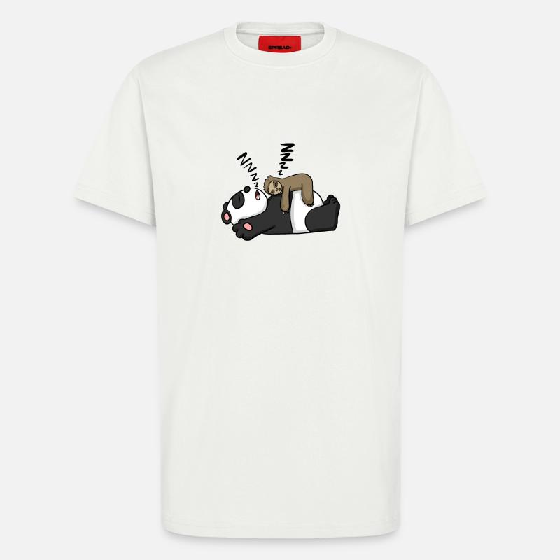 Faultier und Panda - T-Shirt - made by SPREAD - OFF WHITE