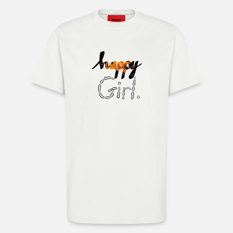 Glückliches Mädchen - T-Shirt - made by SPREAD - OFF WHITE