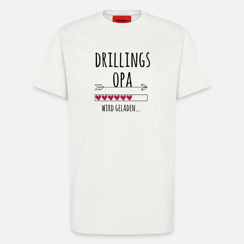 werdender Drillingsopa Schwangerschaft Drillinge - T-Shirt - made by SPREAD - OFF WHITE