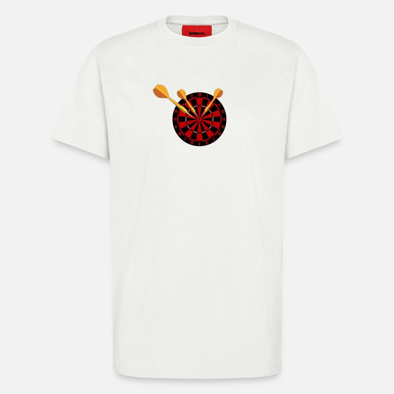 Fléchettes Flèches et jeu de fléchettes - T-shirt bio décontracté fabriqué en UE - OFF WHITE