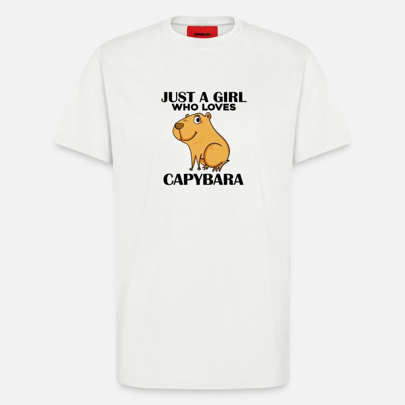 Capybara Mädchen Spruch - T-Shirt - made by SPREAD - OFF WHITE
