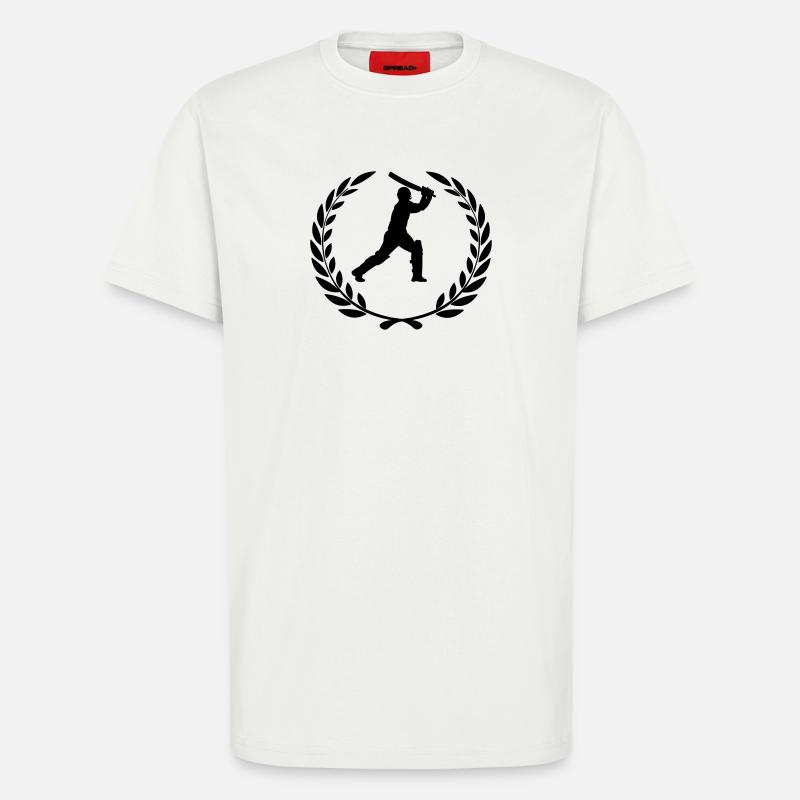 Cricketspieler im Lorbeerkranz - T-Shirt - made by SPREAD - OFF WHITE