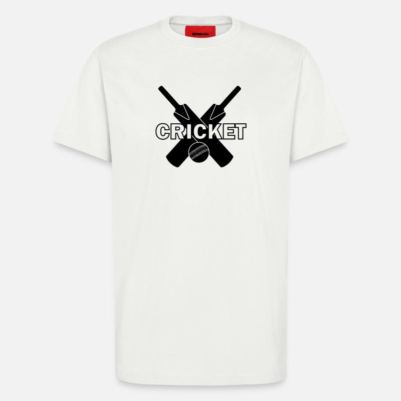 Cricket-Logo mit Text CRICKET - T-Shirt - made by SPREAD - OFF WHITE