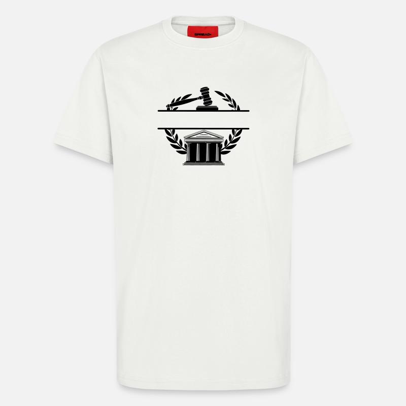 Anwaltsmonogramm Gerichtsgebäude - T-Shirt - made by SPREAD - OFF WHITE