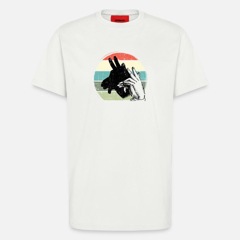 Giraffe Silhouette Retro Sunset - T-Shirt - made by SPREAD - OFF WHITE
