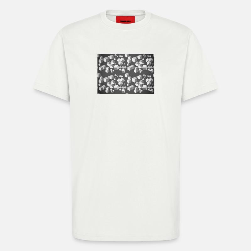Deco pattern grey-white - T-Shirt - made by SPREAD - OFF WHITE