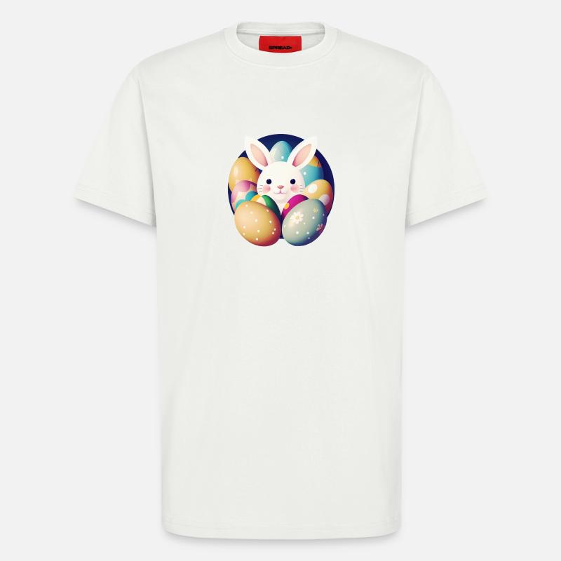 Easter bunny with Easter eggs - T-Shirt - made by SPREAD - OFF WHITE