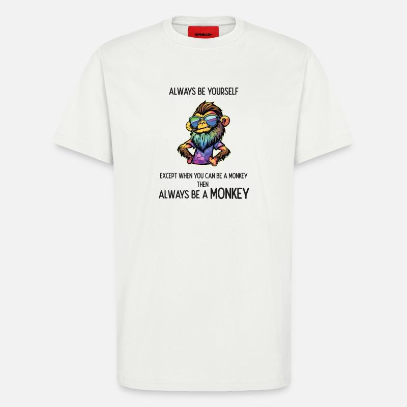 Sei immer ein Affe - T-Shirt - made by SPREAD - OFF WHITE