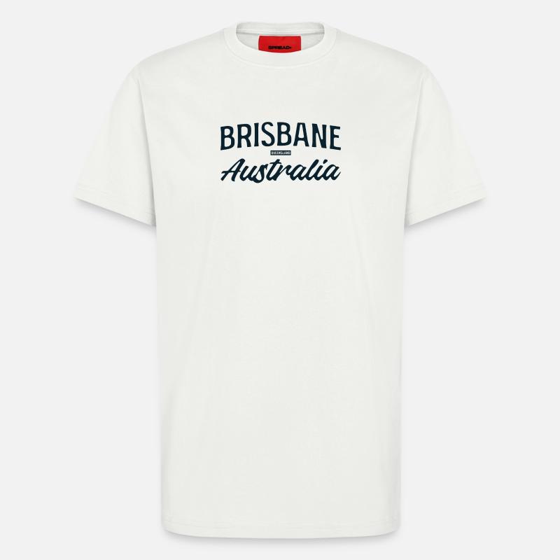 Brisbane Australia Script - T-Shirt - made by SPREAD - OFF WHITE