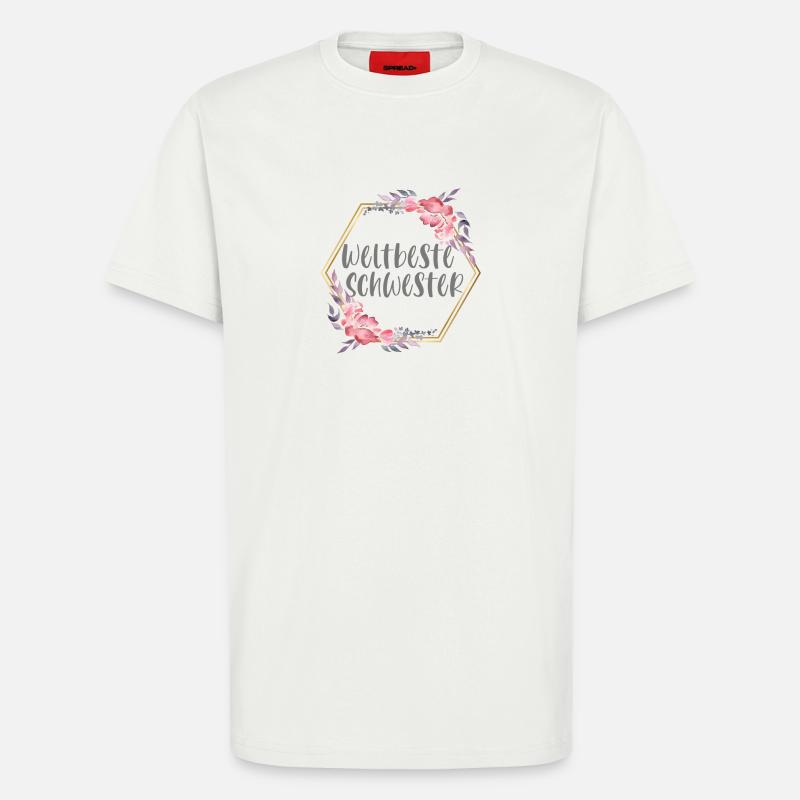 Weltbeste Schwester Schwesterherz Geschenk - T-Shirt - made by SPREAD - OFF WHITE