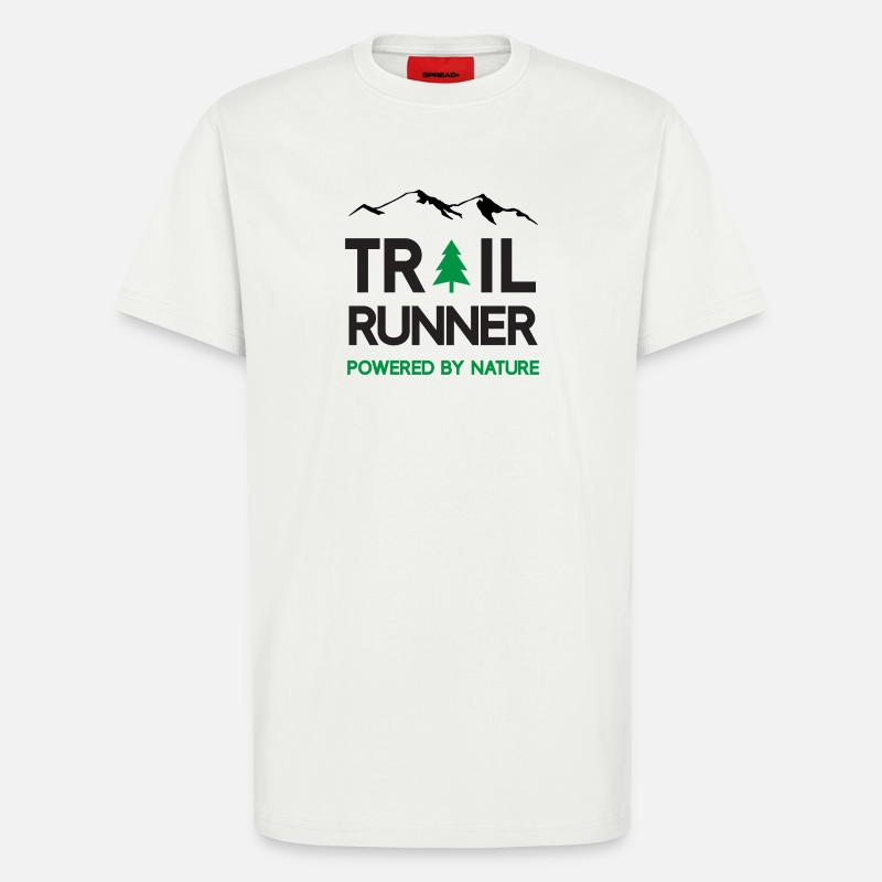 Trail Runner - Propulsé par la nature - T-shirt bio décontracté fabriqué en UE - OFF WHITE