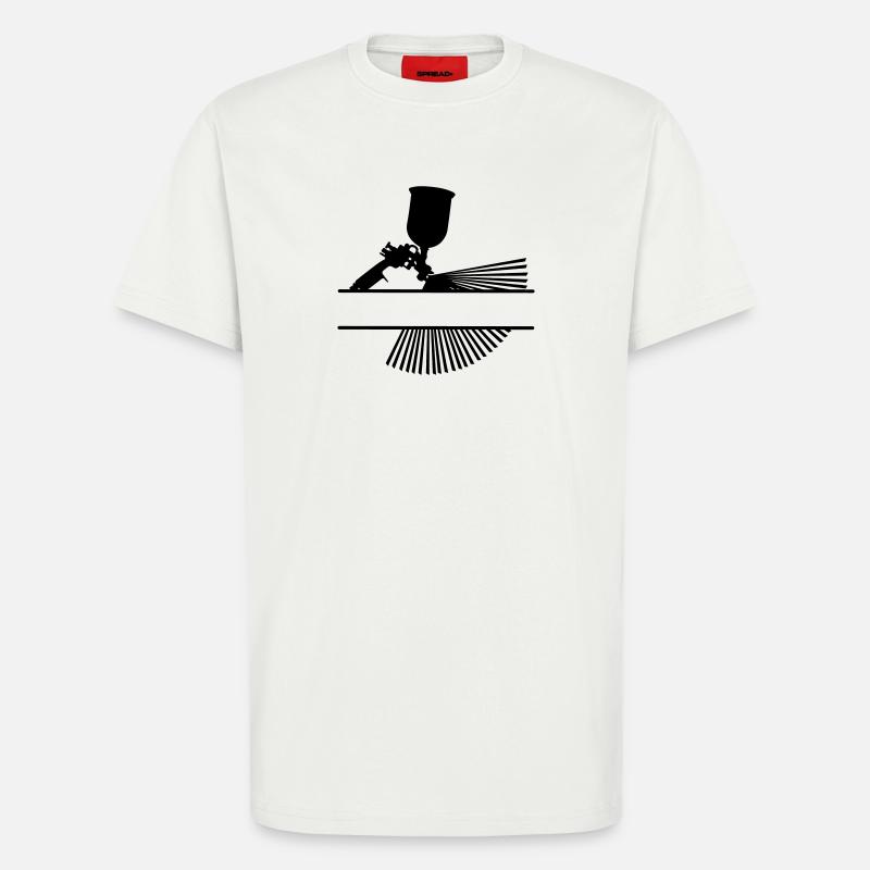 Spray mit Textbanner - T-Shirt - made by SPREAD - OFF WHITE