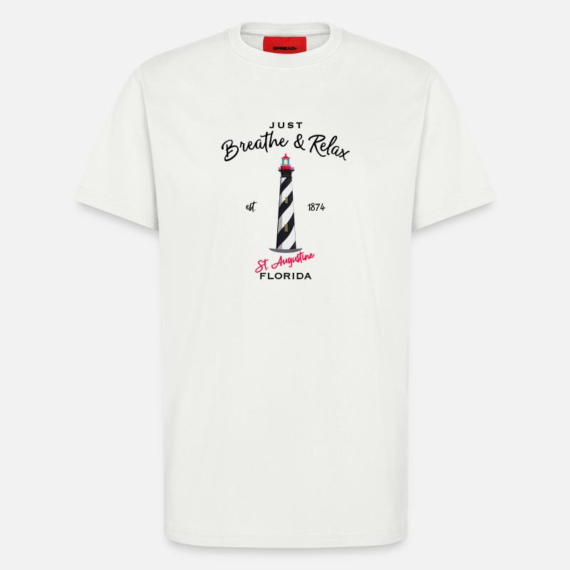 Florida, Leuchtturm St. Augustine - T-Shirt - made by SPREAD - OFF WHITE