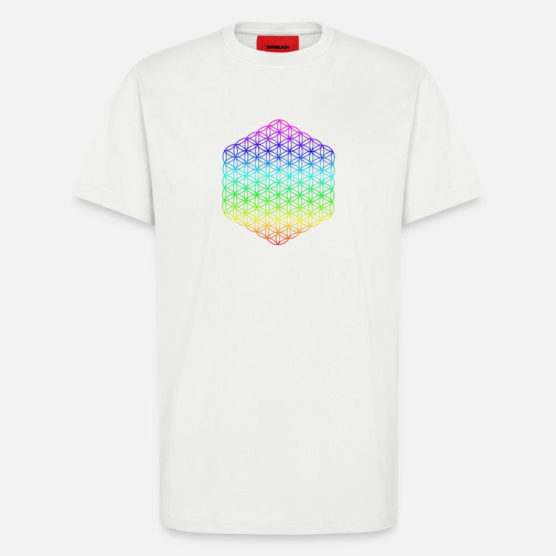 Blume des Lebens - 5. Dimension - Mandala - T-Shirt - made by SPREAD - OFF WHITE