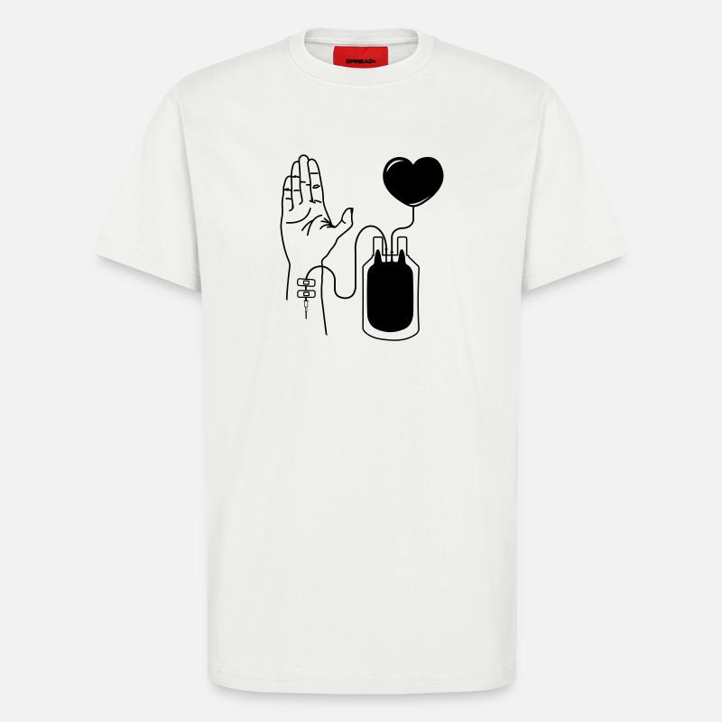 Blut spenden - T-Shirt - made by SPREAD - OFF WHITE