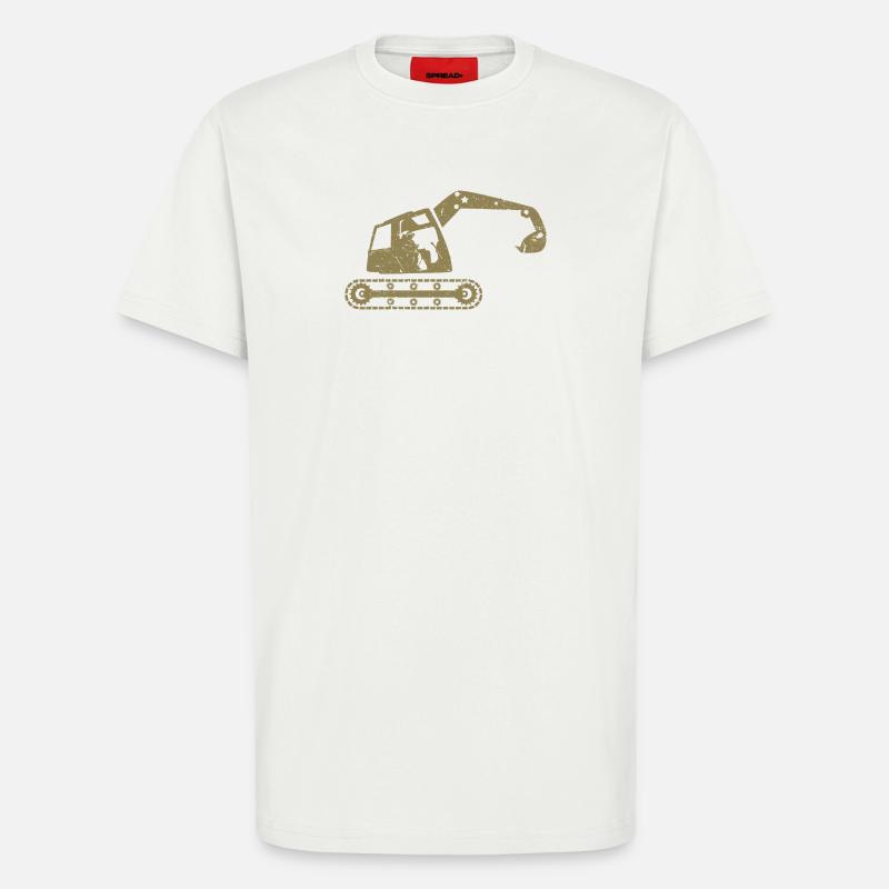 Bagger Baggerfahrer Baugeräteführer – - T-Shirt - made by SPREAD - OFF WHITE