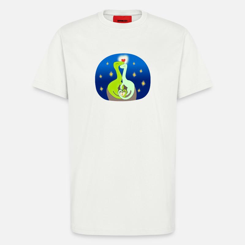 Compsognate in der Liebe - T-Shirt - made by SPREAD - OFF WHITE