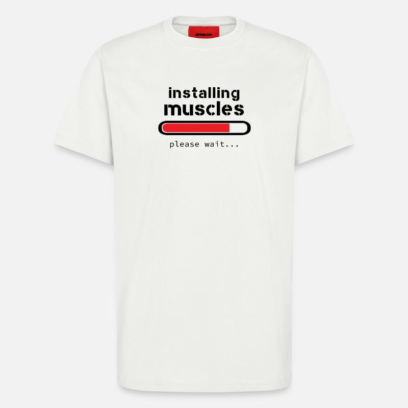 installing muscles - T-Shirt - made by SPREAD - OFF WHITE