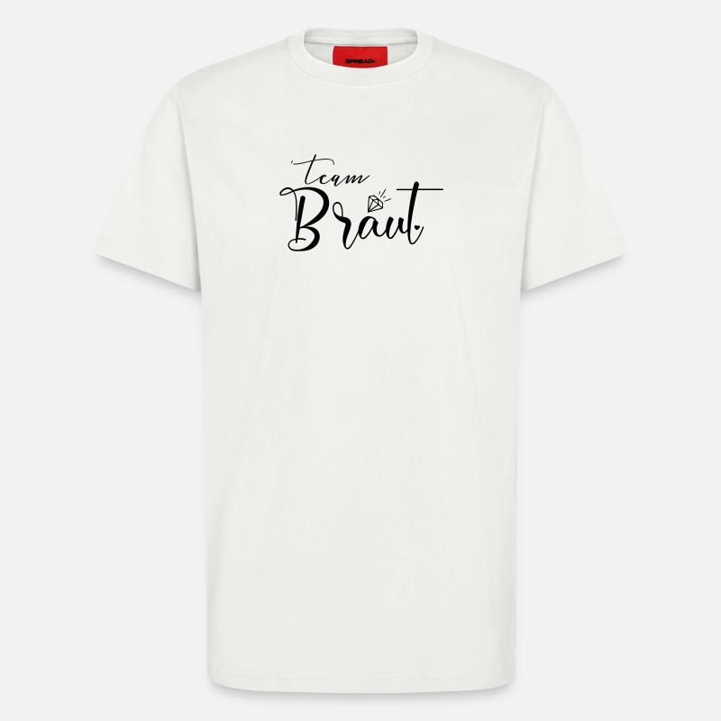 Team Braut-Herz-Diamant, personalisierbar - T-Shirt - made by SPREAD - OFF WHITE