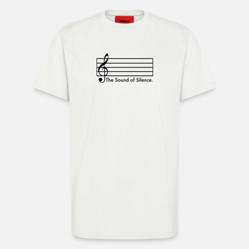 Le son du silence - T-shirt bio décontracté fabriqué en UE - OFF WHITE