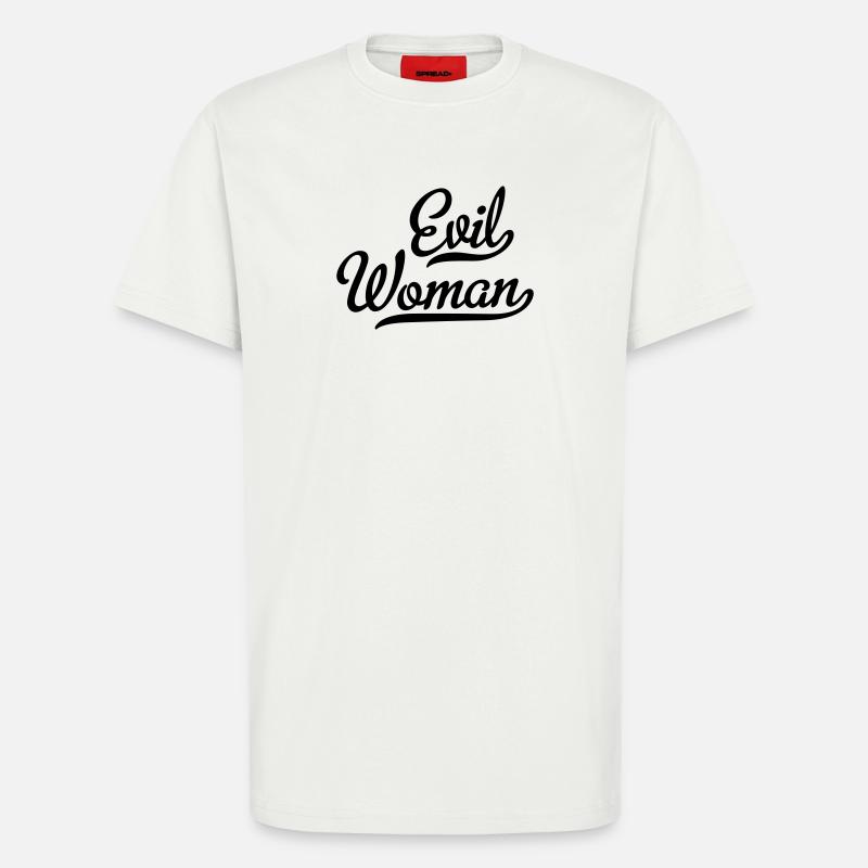 Femme maléfique - T-shirt bio décontracté fabriqué en UE - OFF WHITE