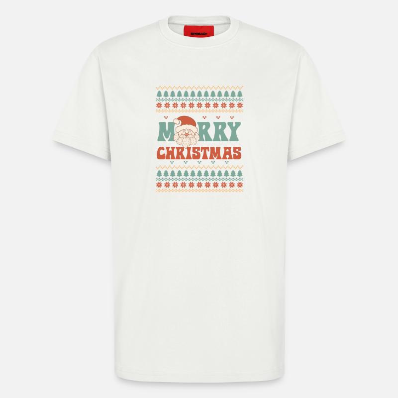 Pull de Noël moche - T-shirt bio décontracté fabriqué en UE - OFF WHITE