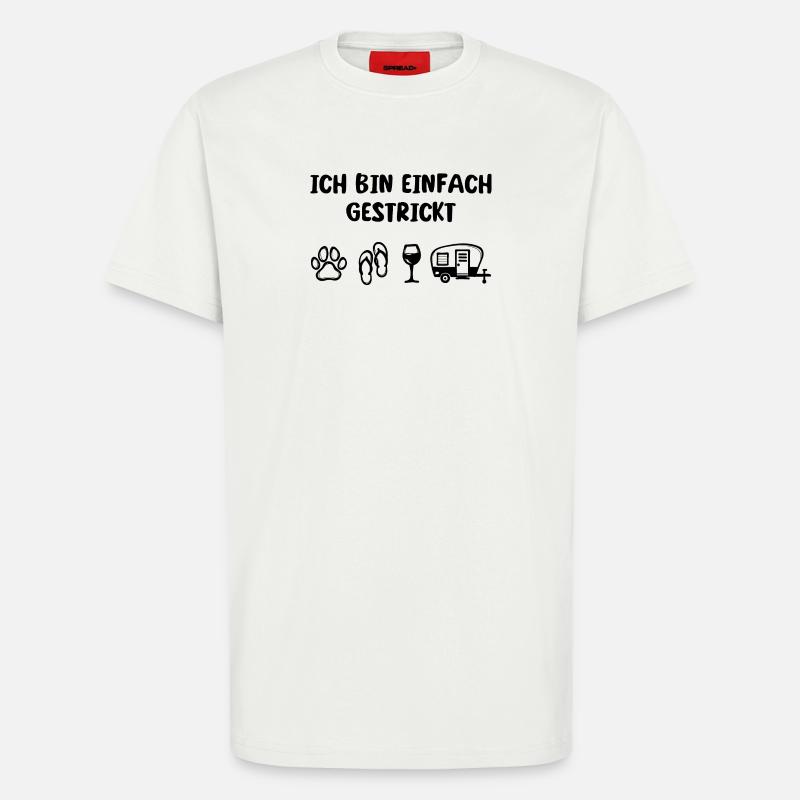 Relaxen Wanderer Camping Statement Wohnwagen - T-Shirt - made by SPREAD - OFF WHITE