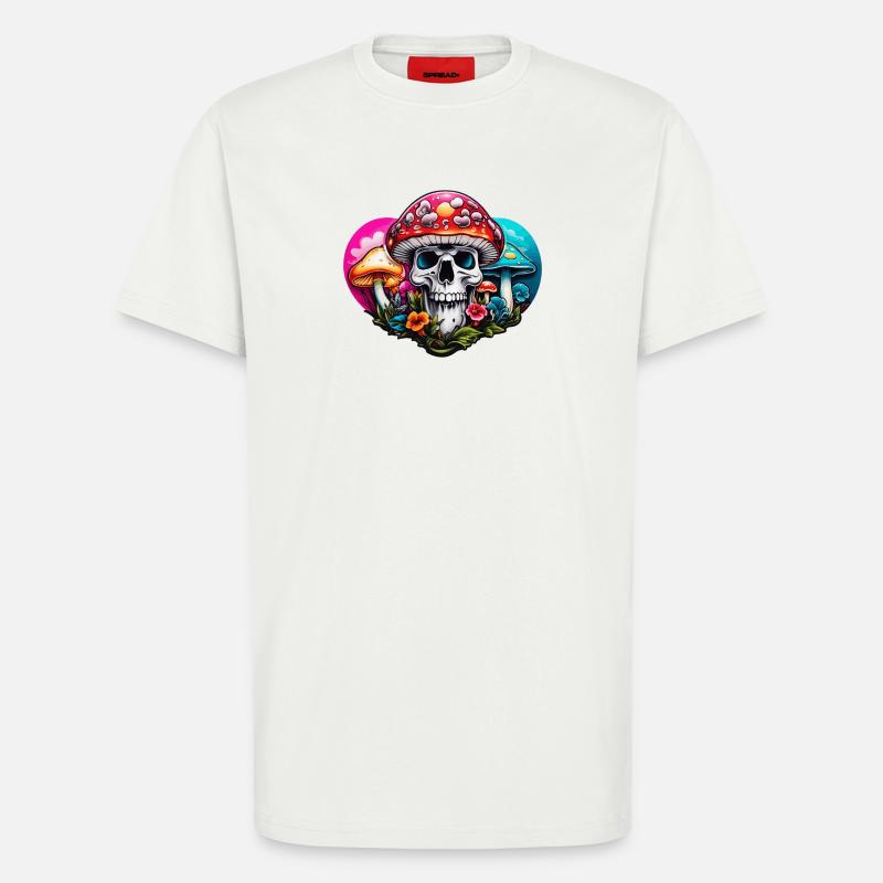 Skull Toadstool - T-Shirt - made by SPREAD - OFF WHITE