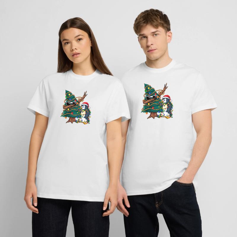 Arbre de Noël Dapping - Pull de Noël Dapping T-shirt bio décontracté fabriqué en UE