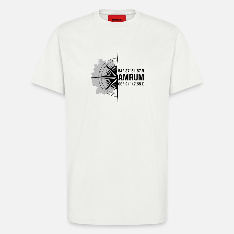 Halbierter Amrum schwarz - T-Shirt - made by SPREAD - OFF WHITE
