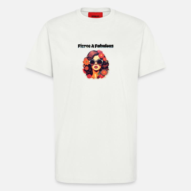 Féroce et fabuleux - T-shirt bio décontracté fabriqué en UE - OFF WHITE