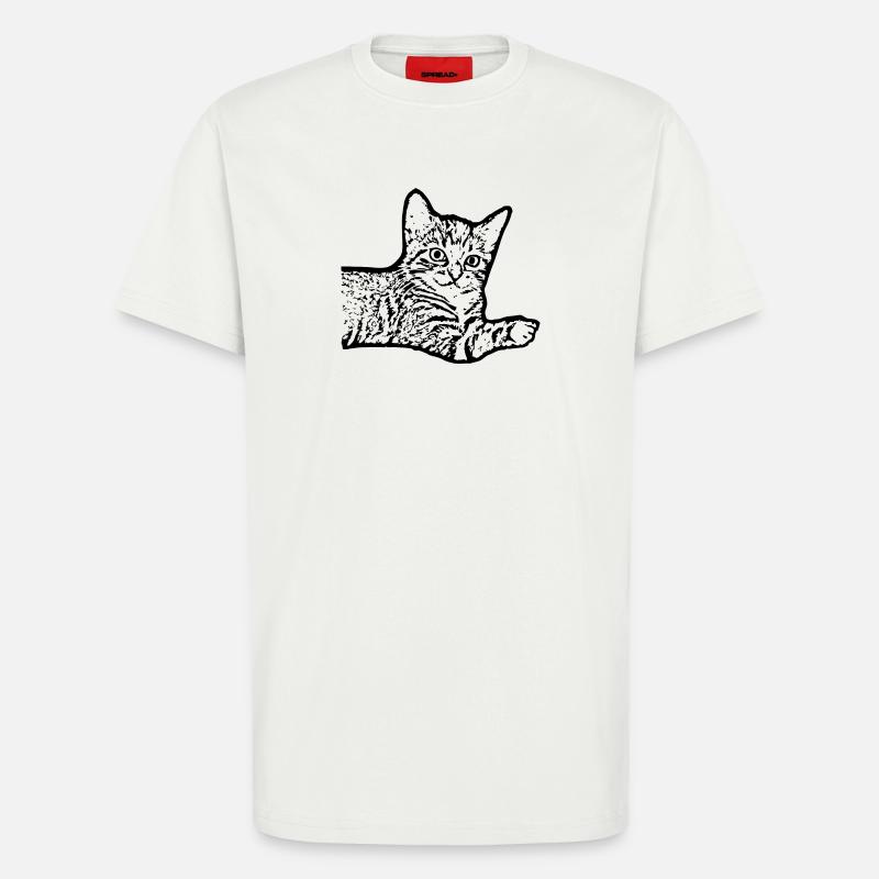 Cat Black Kitten Kitten - T-Shirt - made by SPREAD - OFF WHITE