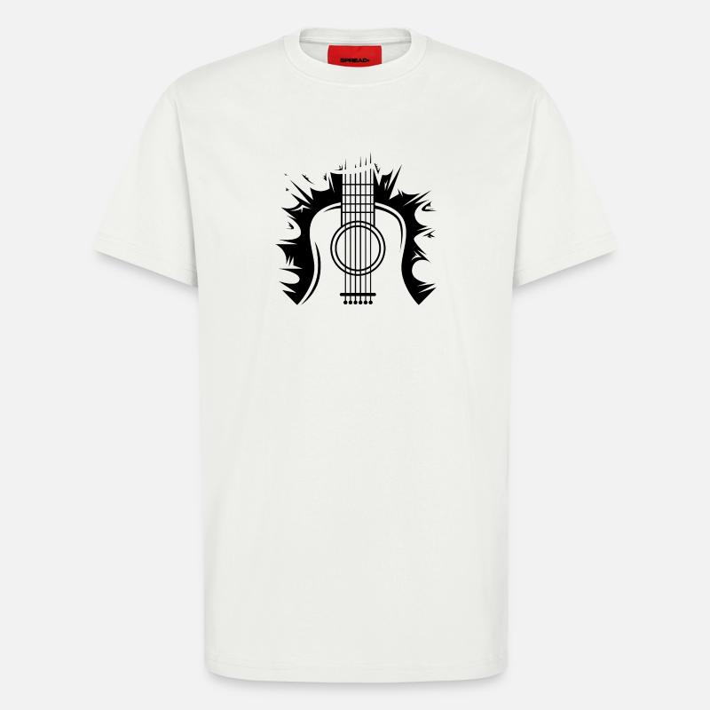 Gitarre Explosion Logo Illustration Symbol icon - T-Shirt - made by SPREAD - OFF WHITE