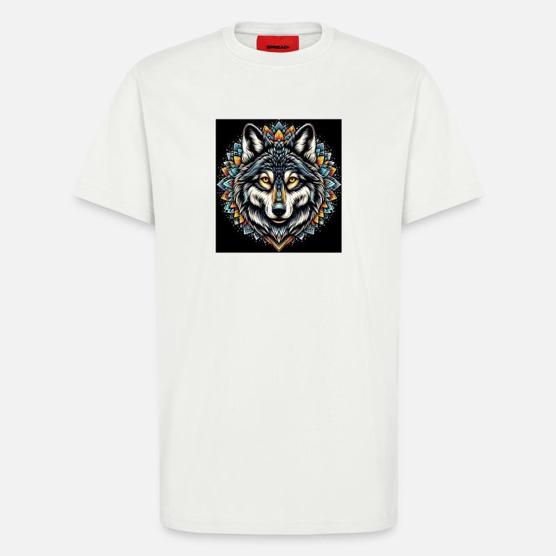 Wolf - T-Shirt - made by SPREAD - OFF WHITE