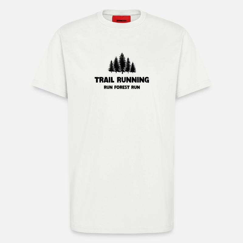 Trailrunning - Run Forest Run - T-Shirt - made by SPREAD - OFF WHITE